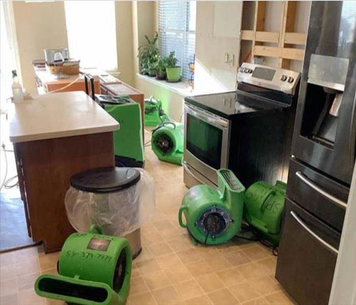 Air movers in kitchen